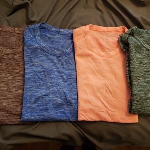 FOUR Lululemon short sleeve swiftly tees size 4